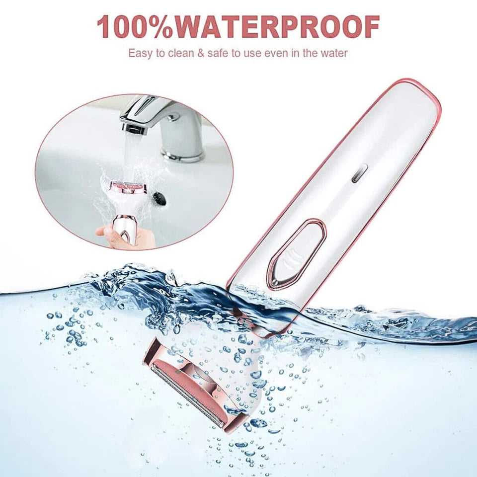 Tech Vitalisse™ 4 In1 Electric Lady Shaver Body Hair Removal Epilator Comfort Waterproof Trimmer